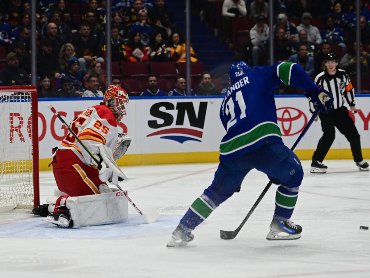 Nils Höglander's Two-Goal Effort Leads Canucks To Win Over The Calgary ...