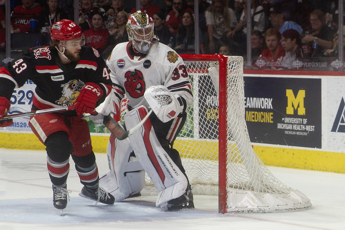 Blackhawks Goalie Prospect Drew Commesso Strong Again, But AHL Affiliate  Rockford Falls In OT In Playoffs - The Chicago Blackhawks News, Analysis  and More