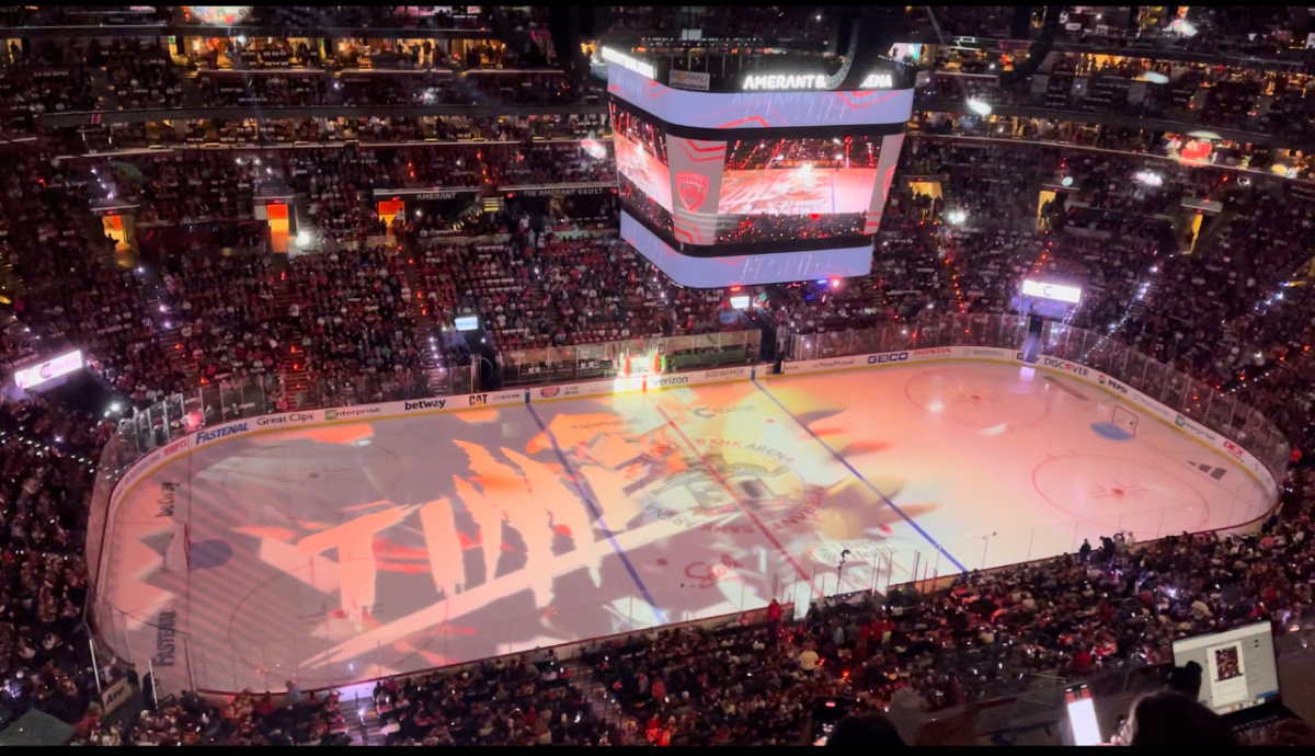 Panthers install amazing projection system at Amerant Bank Arena - The ...