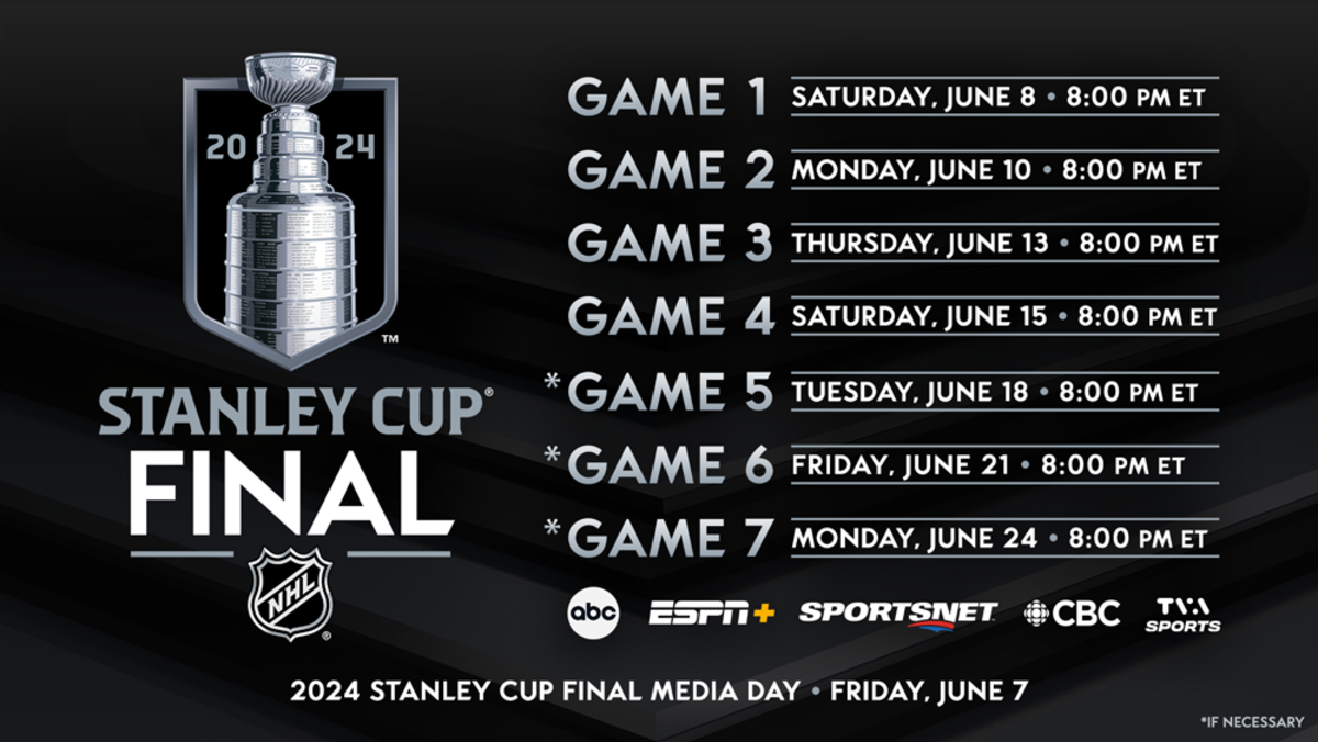 Stanley Cup Finals Schedule 2024 Josy Rozina