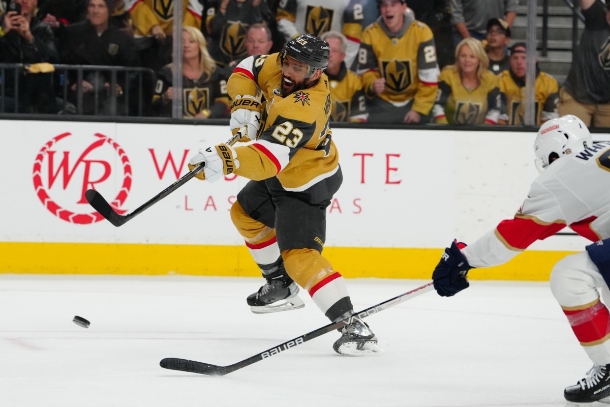 New Blackhawks defenseman Alec Martinez while with Vegas.