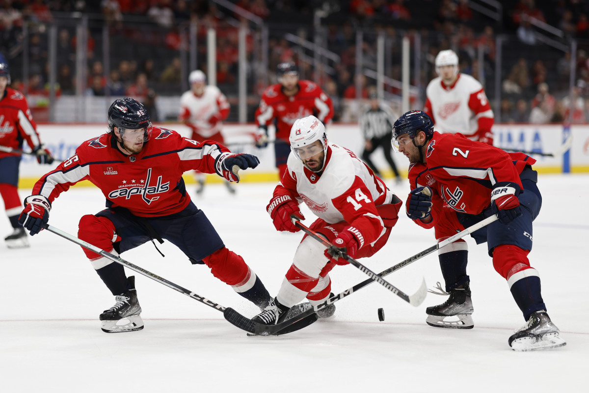 Red Wings 4, Capitals 3 Comphers Promise and Kaspers Progress