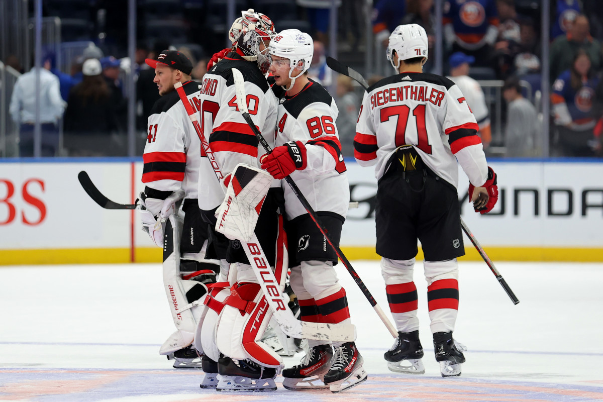 New Jersey Devils' Jack Hughes records first NHL point