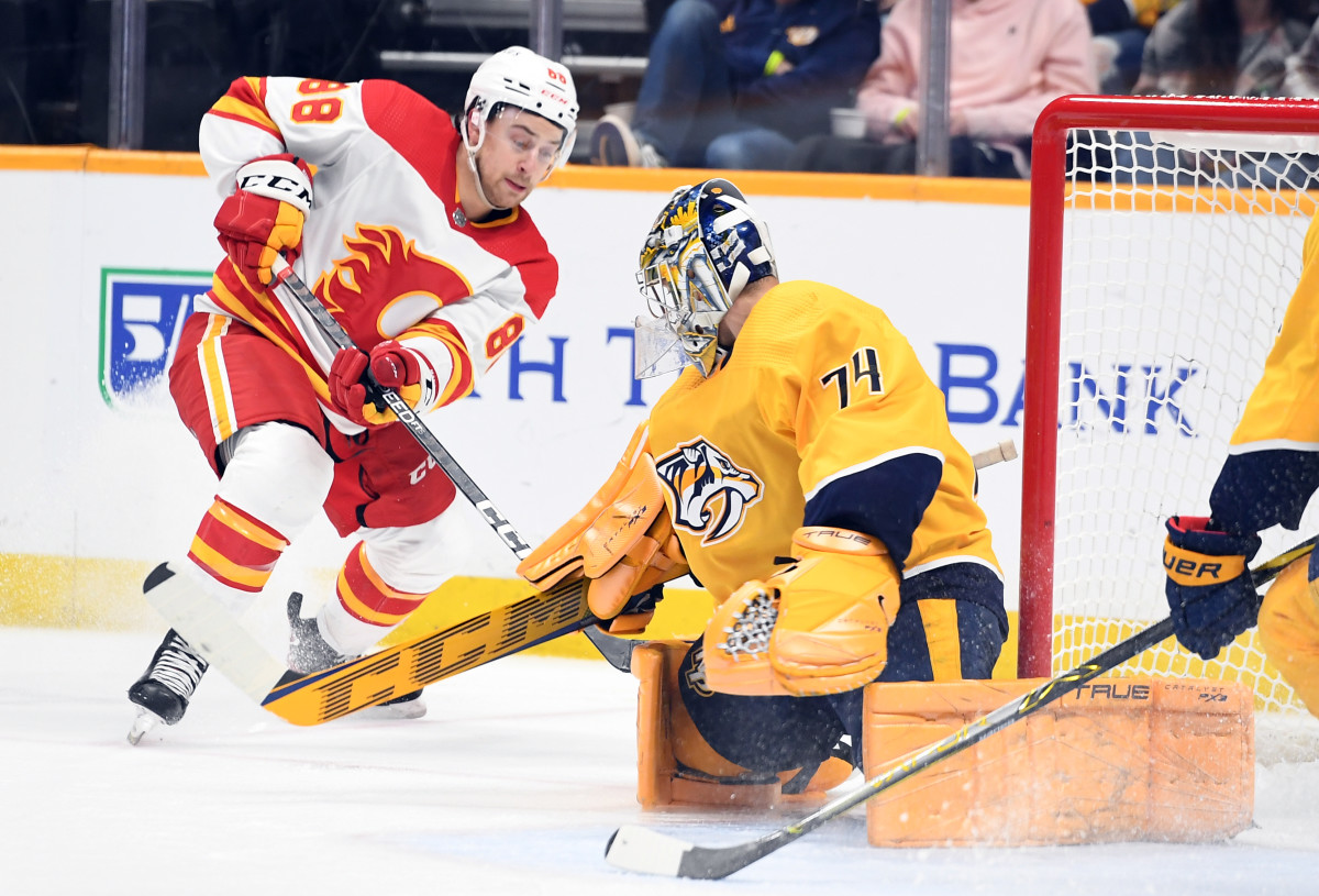 Predators Will Face Flames Without Mangiapane - The Hockey News ...
