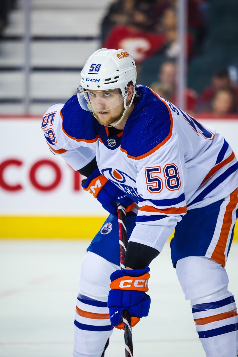 Former Edmonton Oilers defender Dmitri Samorukov.