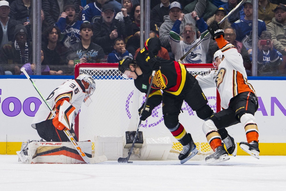 Brock Boeser Shines On Hockey Fights Cancer Night As Canucks Beat Ducks ...