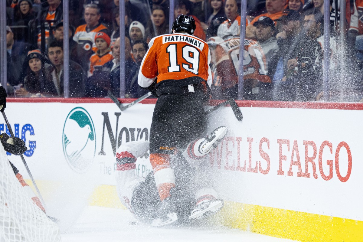 Flyers Hathaway Hit "Never should of been a penalty" - The Hockey News  Philadelphia Flyers News, Analysis and More