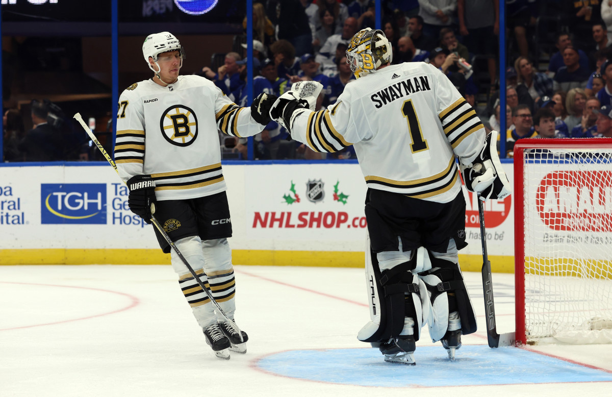 Jeremy Swayman Returns, Bruins' Friday Practice Hints at Saturday Lineup  vs. Coyotes - Boston Bruins News, Analysis and More