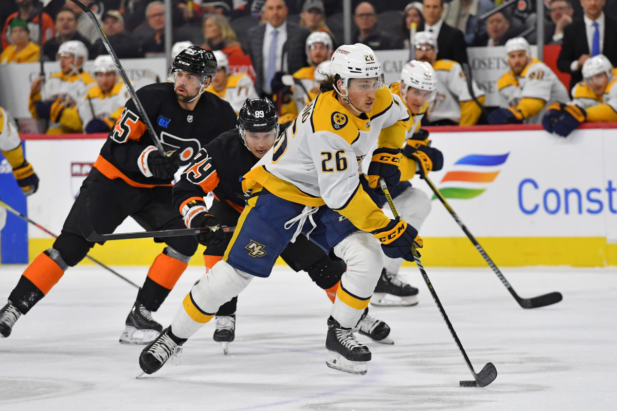 Phil Tomasino Scores Twice As Predators Hand Flyers First Regulation ...