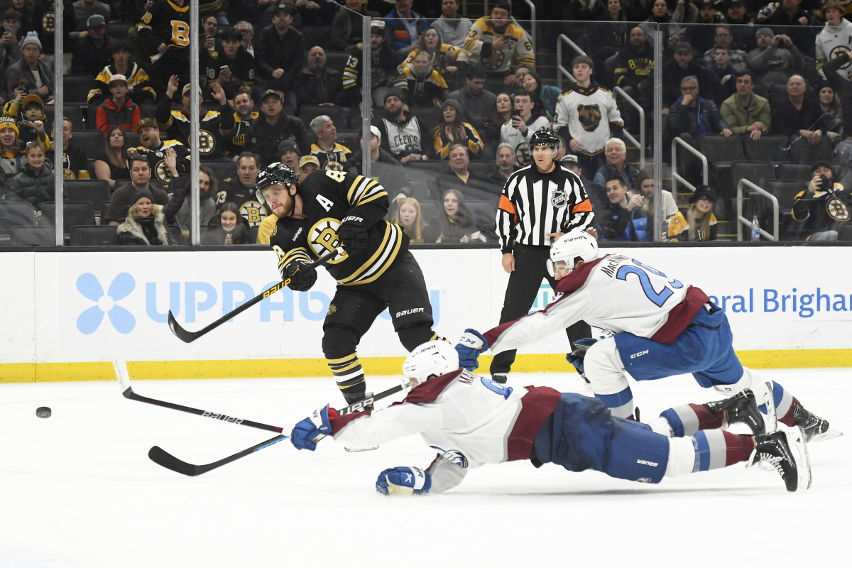 David Pastrnak Hat Trick Pushes Boston Bruins to 5-2 Win Against ...