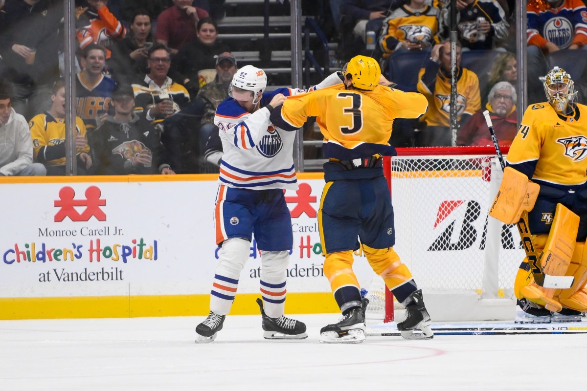 New Oilers' Ty Emberson, Vasily Podkolzin Explode With Big Fights - The ...