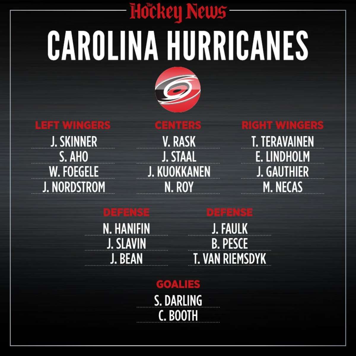 2020 Vision What the Carolina Hurricanes roster will look like in